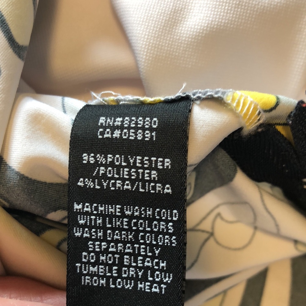 Bette & Court golf sport skort 80’s 90’s pattern geometric yellow and black - Picture 8 of 16